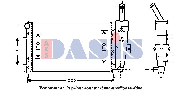 AKS DASIS Jäähdytin,moottorin jäähdytys 080069N